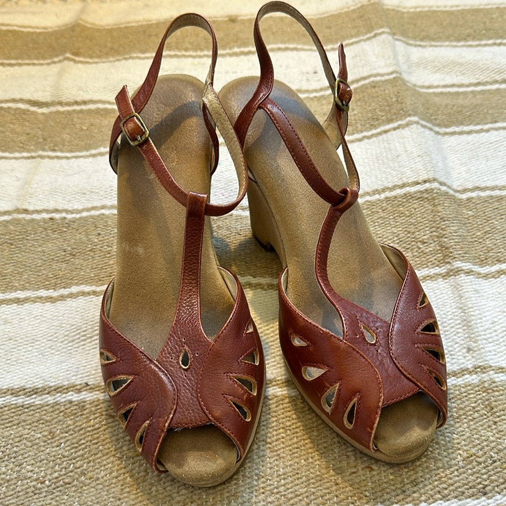 Urban Outfitters Leather 70’s style Heels